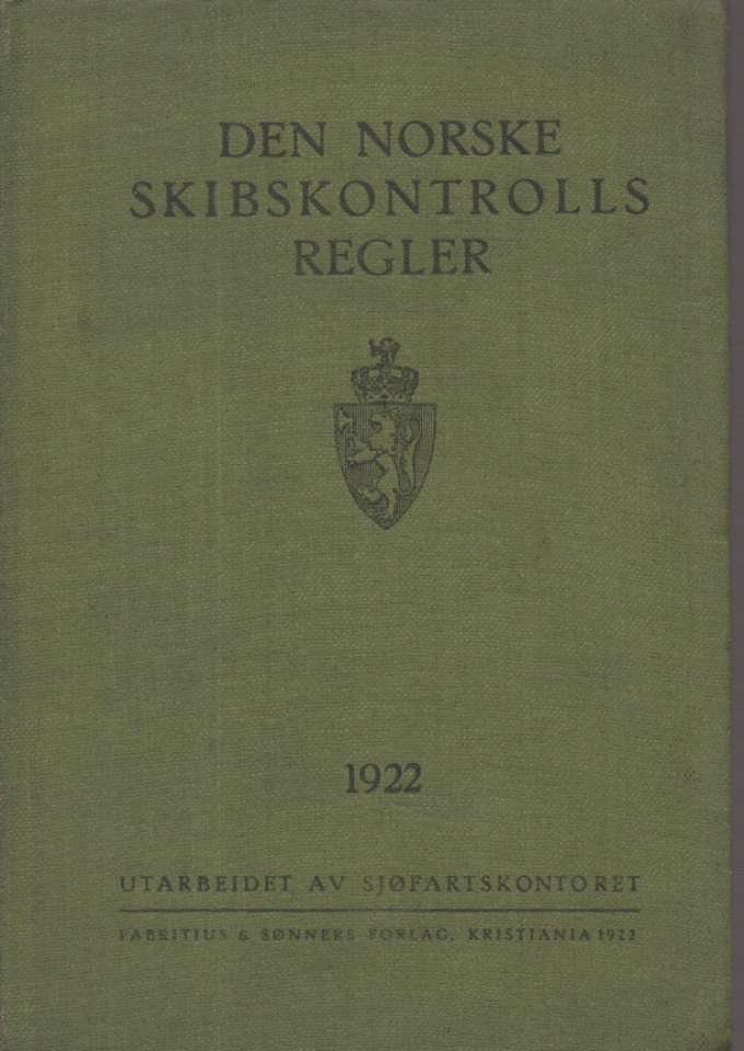 Den norske skibskontrolls regler 1922