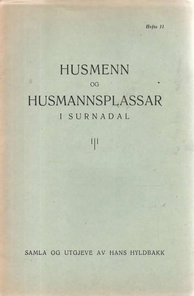 Husmenn og husmannsplasser i Surnadal Hefte 11-14