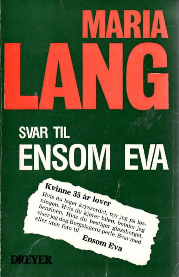 Svar til ensom Eva