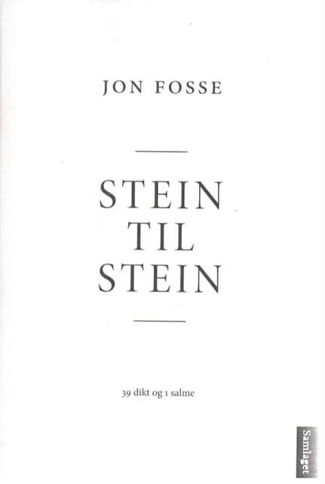 Stein til stein – 39 dikt og 1 salme