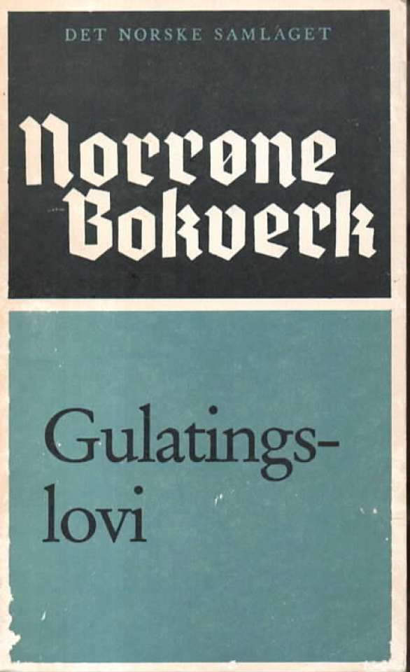 Norrøne bokverk 33 – Gulatingslovi