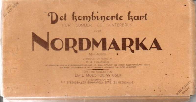 Det kombinerte kart for sommer og vinterbruk over Nordmarka