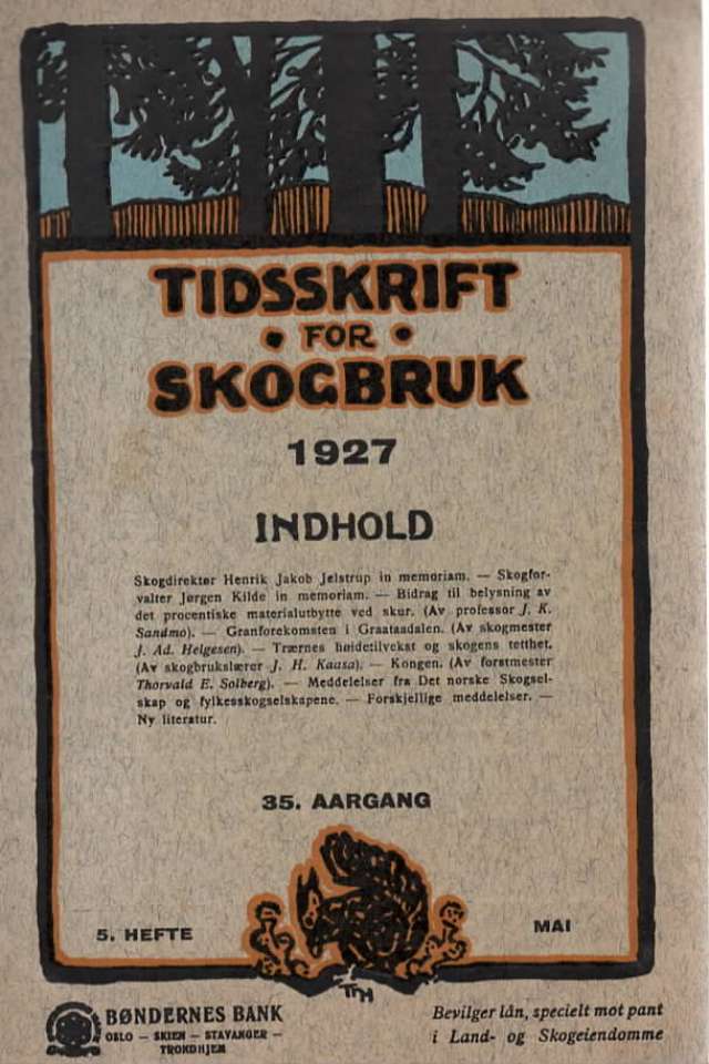 Tidsskrift for skogbruk 1927
