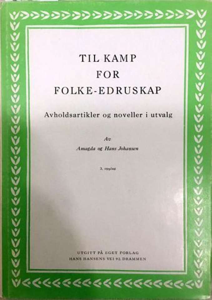 Til kamp for folke-edruskap