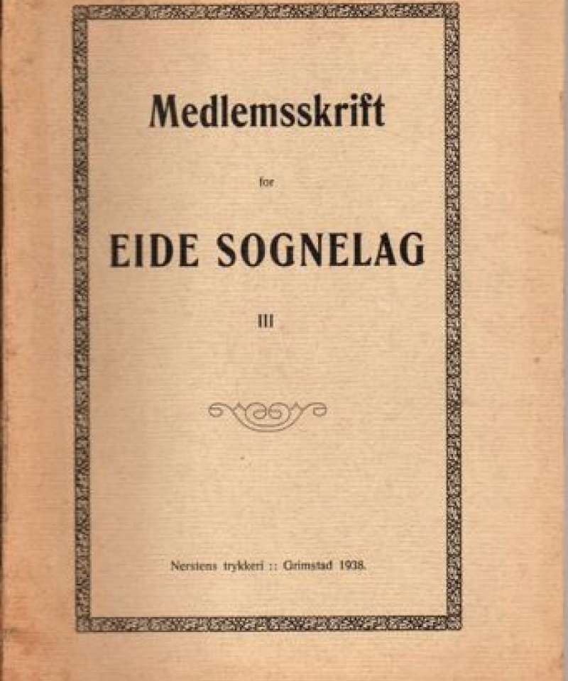 Medlemsskrift for Eide sognelag (1-3)