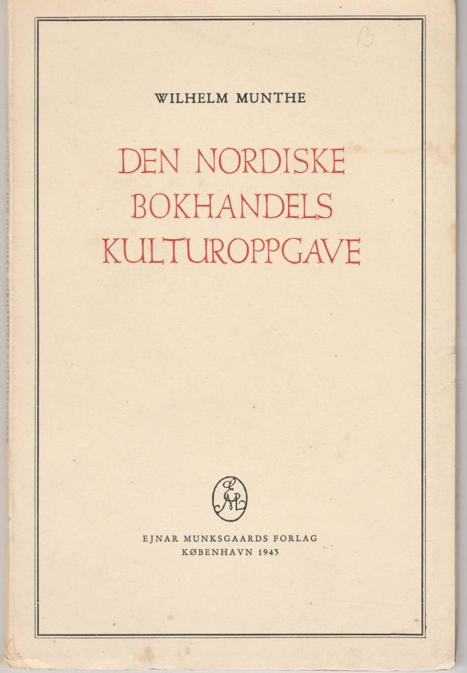 Den nordiske bokhandels kulturoppgave