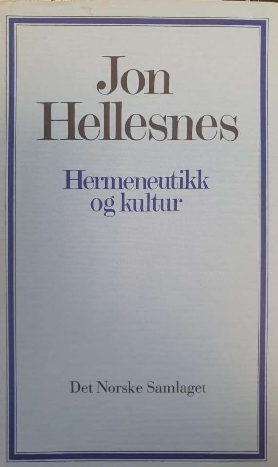 Hermeneutikk og kultur