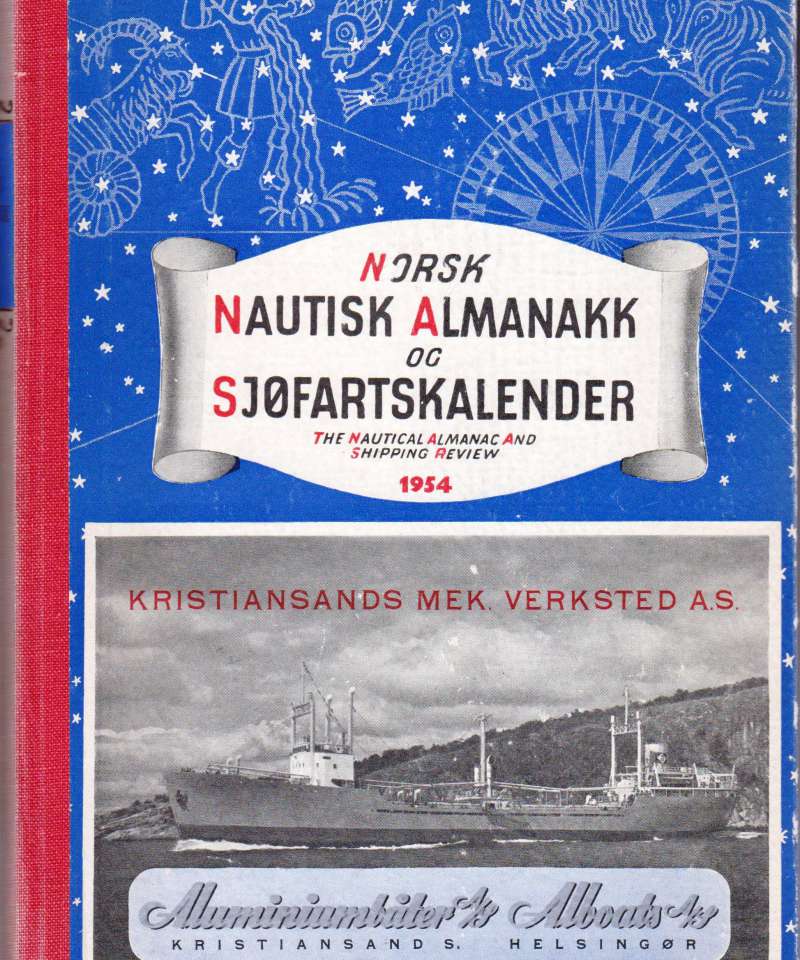 Norsk natusik Almanakk og sjøfartskalender, 1954 