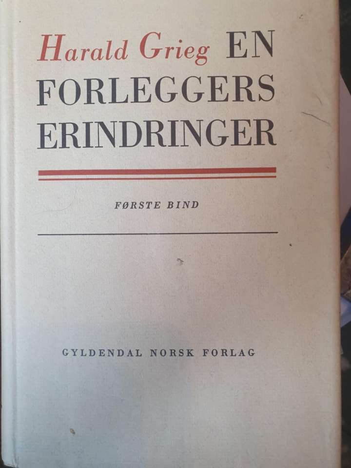 En forleggers erindringer bind 1 